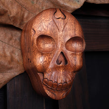 Load image into Gallery viewer, Suar Wood Skull Puzzle Box Crafted in Bali - Skull Keeper | NOVICA
