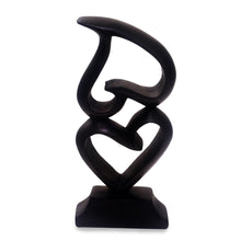 Load image into Gallery viewer, Heart Motif Suar Wood Sculpture from Bali - Stacking Hearts | NOVICA