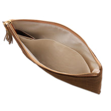 Load image into Gallery viewer, Floral Embellished Jute Coin Purse in Tan from Java - God's Grace in Tan | NOVICA