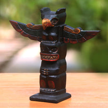 Load image into Gallery viewer, Hand-Carved Wood Totem Statuette from Bali - Garuda Totem | NOVICA