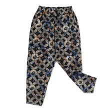 Load image into Gallery viewer, Circular Motif Men's Cotton Lounge Pants from Bali - Dawn Fireworks | NOVICA