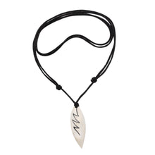 Load image into Gallery viewer, Lightning Bolt Bone and Resin Pendant Necklace from Bali - Beautiful Lightning | NOVICA