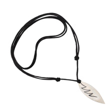 Load image into Gallery viewer, Lightning Bolt Bone and Resin Pendant Necklace from Bali - Beautiful Lightning | NOVICA