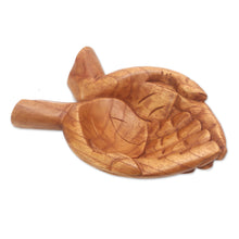 Load image into Gallery viewer, Suar Wood Hand Catchall Crafted in Indonesia - Giving Alms | NOVICA