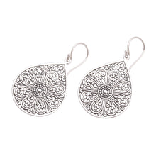 Load image into Gallery viewer, Drop-Shaped Sterling Silver Dangle Earrings from Bali - Glorious Teardrops | NOVICA