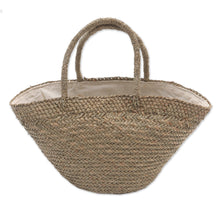 Load image into Gallery viewer, Handmade Natural Fiber Tote Handbag from Bali - Natural Style | NOVICA