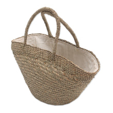 Load image into Gallery viewer, Handmade Natural Fiber Tote Handbag from Bali - Natural Style | NOVICA