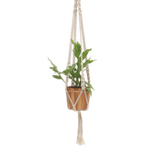 Load image into Gallery viewer, Hand-Knotted White Cotton Macrame Hanger from Bali - Pure Home | NOVICA