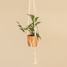 Load image into Gallery viewer, Hand-Knotted White Cotton Macrame Hanger from Bali - Pure Home | NOVICA