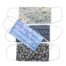 Load image into Gallery viewer, 4 Pleated Abstract Cotton Print 2-Layer Face Masks - Capricious Color | NOVICA