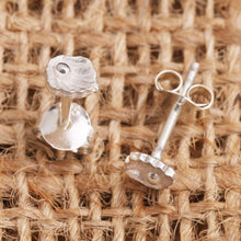 Load image into Gallery viewer, Sterling Silver Shell Motif Post Earrings - Scallop Shell | NOVICA