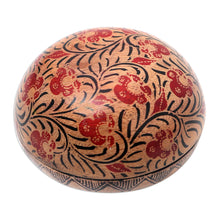 Load image into Gallery viewer, Balinese Round Wood Batik Decorative Box - Batik Circle | NOVICA