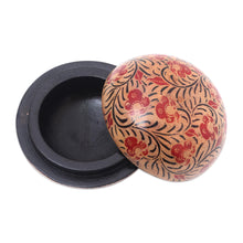 Load image into Gallery viewer, Balinese Round Wood Batik Decorative Box - Batik Circle | NOVICA