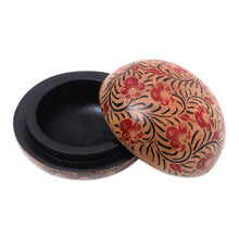 Load image into Gallery viewer, Balinese Round Wood Batik Decorative Box - Batik Circle | NOVICA