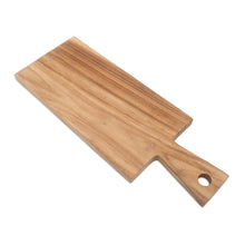 Load image into Gallery viewer, Handmade Rectangular Teak Wood Cutting Board from Bali - Chef's Kiss | NOVICA