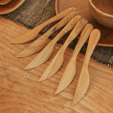 Load image into Gallery viewer, Handmade Teak Wood Dinner Knives from Bali (Set of 6) - Sharp Set | NOVICA