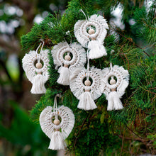 Load image into Gallery viewer, Cotton and Bamboo Angel Holiday Ornaments (Set of 6) - Snow Angels | NOVICA