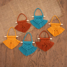Load image into Gallery viewer, Hand Woven Colorful Cotton Holiday Ornaments (Set of 6) - Boho Christmas | NOVICA