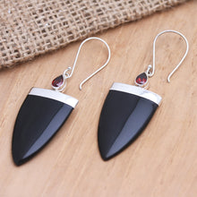 Load image into Gallery viewer, Hand Made Garnet Dangle Earrings - True Confidence | NOVICA
