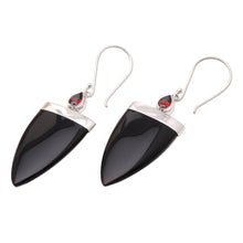 Load image into Gallery viewer, Hand Made Garnet Dangle Earrings - True Confidence | NOVICA