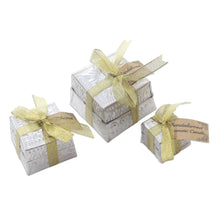Load image into Gallery viewer, Handmade Aluminum Tinned Beeswax Candles (Set of 3) - Evening Glow | NOVICA