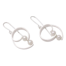 Load image into Gallery viewer, Hand Crafted Cultured Pearl Dangle Earrings - Affectionate Afternoon | NOVICA