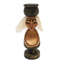 Load image into Gallery viewer, Handmade Albesia Wood Grandmother Statuette - Caring Grandmother | NOVICA