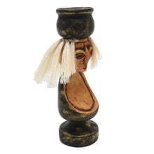 Load image into Gallery viewer, Handmade Albesia Wood Grandmother Statuette - Caring Grandmother | NOVICA