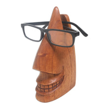 Load image into Gallery viewer, Hand Crafted Jempinis Wood Eyeglass Holder - Make a Spectacle | NOVICA