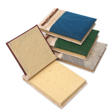 Load image into Gallery viewer, Natural Fiber Journals with Rice Paper (Set of 4) - Doodle a Day | NOVICA