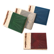 Load image into Gallery viewer, Natural Fiber Journals with Rice Paper (Set of 4) - Doodle a Day | NOVICA