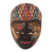 Load image into Gallery viewer, Hand Made Batik Wood Mask from Java - Panji Semirang | NOVICA