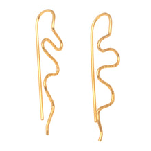 Load image into Gallery viewer, 18k Gold-plated Hand-crafted Drop Earrings from Indonesia - Beautiful Movement | NOVICA