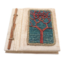 Load image into Gallery viewer, Hand-Crafted Eco-Friendly Natural Fiber Tree-Themed Journal - Under The Tree | NOVICA
