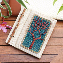 Load image into Gallery viewer, Hand-Crafted Eco-Friendly Natural Fiber Tree-Themed Journal - Under The Tree | NOVICA