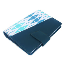 Load image into Gallery viewer, Handcrafted Batik Faux Leather Planner in Green from Java - Ivy Geometry | NOVICA