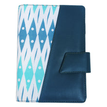 Load image into Gallery viewer, Handcrafted Batik Faux Leather Planner in Green from Java - Ivy Geometry | NOVICA