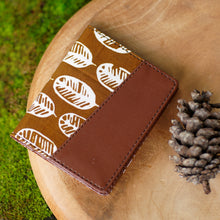 Load image into Gallery viewer, Handmade Redwood Faux Leather Card Wallet with Batik Motifs - Redwood Jungle | NOVICA