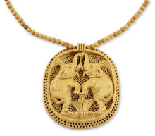 Load image into Gallery viewer, India Jali Jewelry Hand Crafted Beaded Necklace - Playful Elephants | NOVICA