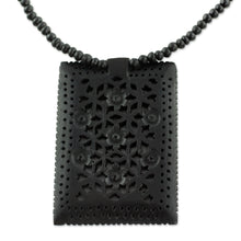 Load image into Gallery viewer, Ebony wood necklace - Mughal Mystique | NOVICA