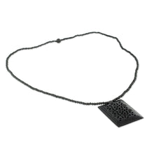 Load image into Gallery viewer, Ebony wood necklace - Mughal Mystique | NOVICA