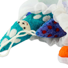 Load image into Gallery viewer, Set of 6 Handmade Wool Ornaments - Babies in Snowsuits
