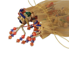 Load image into Gallery viewer, Beaded Peacock Christmas Ornaments - Set of 5 - Dancing Peacocks