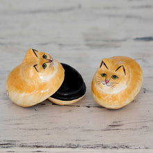 Load image into Gallery viewer, Artisan Crafted Decorative Papier Mache Cat Boxes - Charismatic Cats | NOVICA