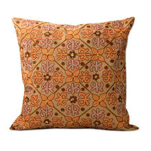 Load image into Gallery viewer, Embellished Cotton Cushion Covers in Autumn Colors - Morning Marigolds