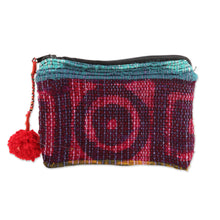 Load image into Gallery viewer, Handcrafted Change Purse Made from Recycled Saris - Red Festivity