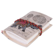 Load image into Gallery viewer, 2 Handmade Paper Journals with Marching Elephants - Royal Stride