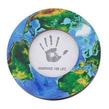Load image into Gallery viewer, Laminated Wood Round Photo Frame of Planet Earth - Planet Earth
