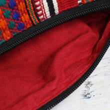 Load image into Gallery viewer, Hand Woven 100% Cotton Multicolor Cosmetic Case - Scintillating Desire in Red