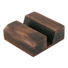 Load image into Gallery viewer, Wood Cell Phone Stand Hand Carved in India - Close At Hand